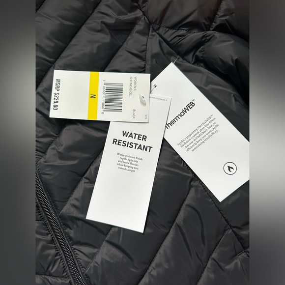 Spyder Women’s Water-Resistant Puffer Coat - Black - Size M - New with Tags - Picture 5 of 6